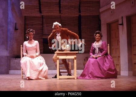 MORATIN, LEANDRO FERNANDEZ DE. ESCRITOR ESPAÑOL. MADRID 1737-1780. TEATRO. ' EL SI de las niñas '. REPRESENTADA EN MADRID EN EL AÑO 1988. Direttore, Gustavo PEREZ PUIG. Attore, JUANJO MENENDEZ. Foto Stock