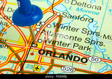 La puntina in Orlando Florida mappa Foto Stock