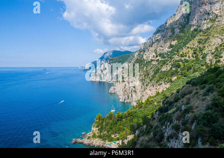 Costiera Amalfitana vicino a Sorrento, Italia. Foto Stock