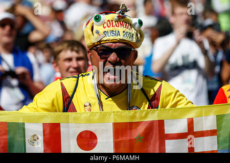 Mosca, Russia. 1 Luglio, 2018. X durante il 2018 FIFA World Cup Round di 16 match tra Spagna e Russia a Luzhniki Stadium il 1 luglio 2018 a Mosca, in Russia. Credito: Immagini di PHC/Alamy Live News Foto Stock