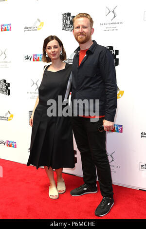 Londra, Regno Unito. 1 Luglio, 2018. Jessica Raine, Tom Goodman-Hill, South Bank Sky Arts Awards, il Savoy Hotel di Londra, UK, 01 luglio 2018, Foto di Richard Goldschmidt Credito: ricca di oro/Alamy Live News Foto Stock