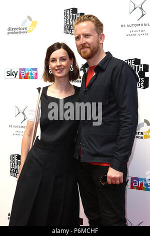 Londra, Regno Unito. 1 Luglio, 2018. Jessica Raine, Tom Goodman-Hill, South Bank Sky Arts Awards, il Savoy Hotel di Londra, UK, 01 luglio 2018, Foto di Richard Goldschmidt Credito: ricca di oro/Alamy Live News Foto Stock