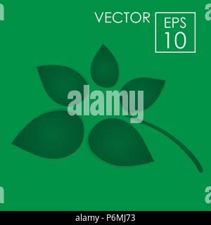 Logo sul tema della natura. Petali di fiori in uno stile minimalista Illustrazione Vettoriale