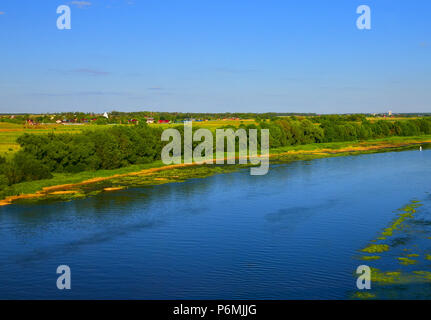 Fiume Semislavka in Voskresensk, Russia Foto Stock