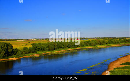 Il fiume Semislavka in un Voskresensk, Russia Foto Stock