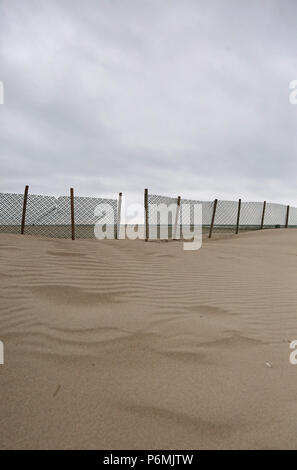 Warnemuende, recinto sulla spiaggia Foto Stock