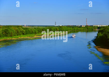 Fiume Semislavka in Voskresensk, Russia Foto Stock