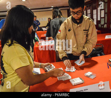 Quezon City, Filippine. 01 Luglio, 2018. Paesi asiatici sulla divisione per bambini combattuto in capacità mentali e abilità mentali. Credito: Robert Oswald Alfiler/Pacific Press/Alamy Live News Foto Stock