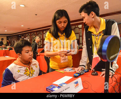 Quezon City, Filippine. 01 Luglio, 2018. Paesi asiatici sulla divisione per bambini combattuto in capacità mentali e abilità mentali. Credito: Robert Oswald Alfiler/Pacific Press/Alamy Live News Foto Stock