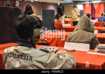 Quezon City, Filippine. 01 Luglio, 2018. Paesi asiatici sulla divisione per bambini combattuto in capacità mentali e abilità mentali. Credito: Robert Oswald Alfiler/Pacific Press/Alamy Live News Foto Stock