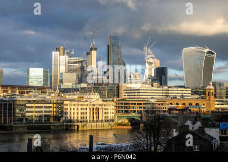 Vista di Londra dalla Tate Modern. U.K. Foto Stock