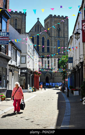 Kirkgate Ripon North Yorkshire England Regno Unito Foto Stock