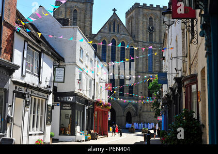 Kirkgate Ripon North Yorkshire England Regno Unito Foto Stock