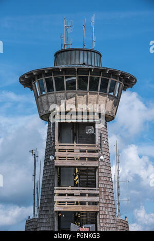 Torre di osservazione in cima Brasstown Bald nel nord-est della Georgia. (USA) Foto Stock