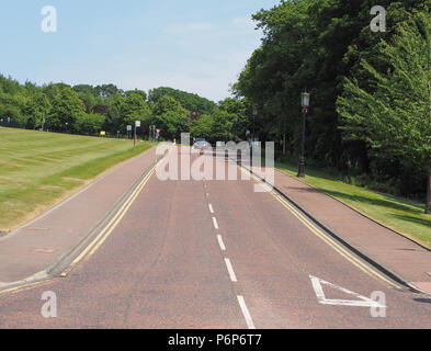 Segni di regolamentazione, dare modo segno di traffico su strada Foto Stock