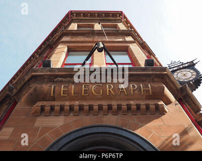 BELFAST, Regno Unito - circa giugno 2018: Il Belfast Telegraph edificio Foto Stock