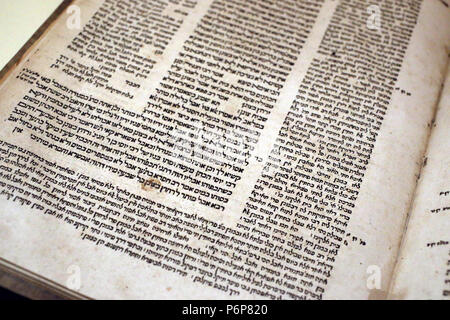 Museo Ebraico della Svizzera. Basilea. Vecchio Talmud (1578-1560). Foto Stock