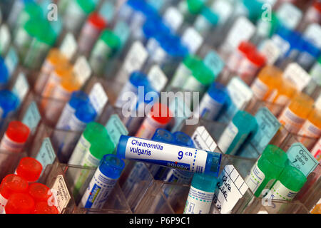 Farmacia. Medicinali omeopatici. La Francia. Foto Stock