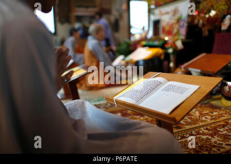 Chua Tu un tempio buddista. Celebrazione buddista. Saint-Pierre en Faucigny. La Francia. Foto Stock