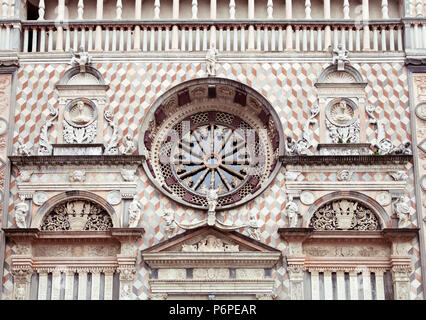 Rosone della Cappella Colleoni, Bergamo, Italia Foto Stock