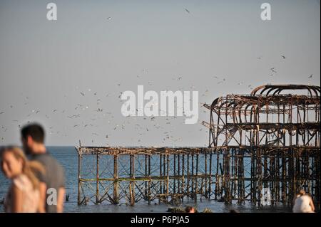 Brightons Molo Ovest Foto Stock