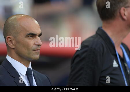 Head Coach Roberto Martinez (BEL) prima della Coppa del Mondo FIFA Russia 2018 Gruppo G match tra Belgio 5-2 in Tunisia Spartak Stadium di Mosca, Russia, 23 giugno 2018. (Foto di ESTREMO ORIENTE PREMERE/AFLO) Foto Stock