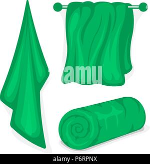 Set di asciugamani per il bagno Illustrazione Vettoriale