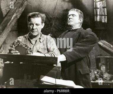 Frankenstein incontra l'uomo lupo Anno: 1943 USA Direttore : Roy William Neill Lon Chaney, Bela Lugosi Foto Stock