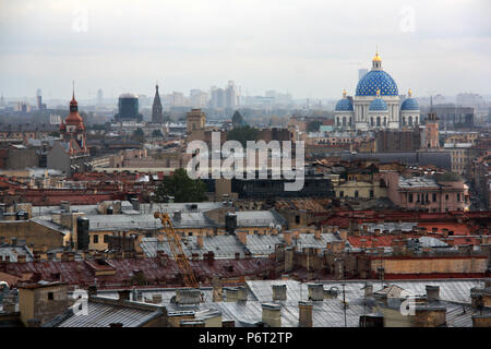 Vista panoramica della Trinità Cattedrale di San Pietroburgo, Russia Foto Stock