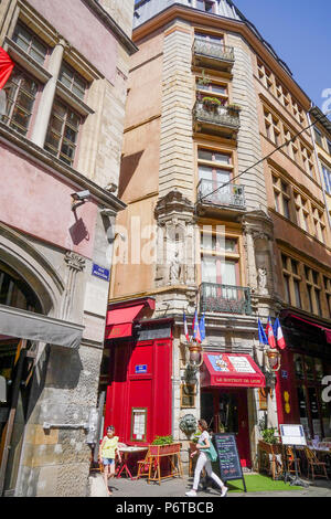 Il Bistrot de Lyon, ristorante di cucina tradizionale a Lione, Francia Foto Stock