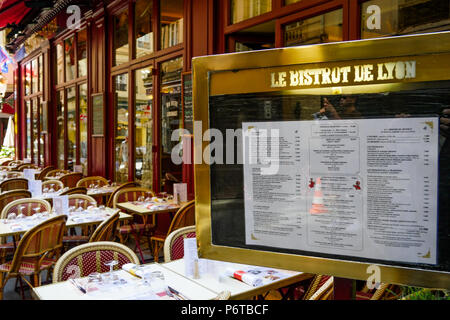 Il Bistrot de Lyon, ristorante di cucina tradizionale a Lione, Francia Foto Stock