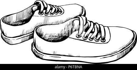 Sneakers disegno vettoriale Illustrazione Vettoriale