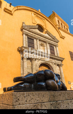 Una vista tipica di Cartagena Colombia. Foto Stock