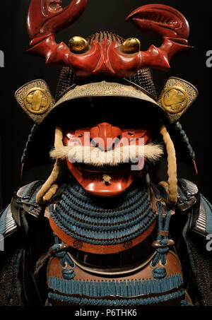 Xvii secolo Samurai tuta di armor visualizzato nel Museo di Israele a Gerusalemme occidentale Israele Foto Stock