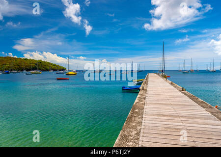 Caraibi, Martinica, Les Anse d'Arlet Grand Anse Beach Foto Stock