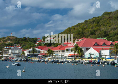 Le Indie occidentali francesi, St-Barthelemy, Gustavia, porto di Gustavia Foto Stock