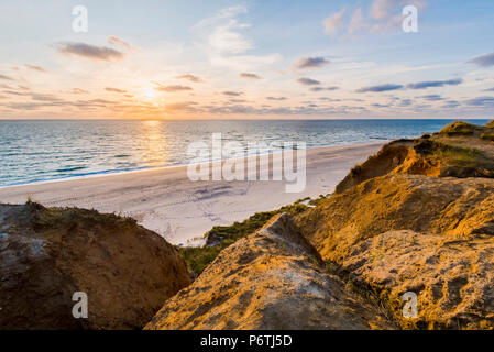 Kampen, isola di Sylt, Frisia settentrionale, Schleswig-Holstein, Germania. Rotes Kliff (red cliff). Foto Stock
