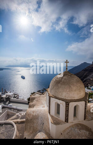 Fira, Santorini (Thira), Isole Cicladi, Grecia Foto Stock