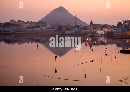 India Rajasthan., Pushkar, Lago di Pushkar Foto Stock