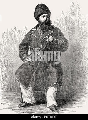 Sher Ali, 1825-1879, Amir dell Afghanistan, dal British battaglie di terra e di mare, da James Grant Foto Stock