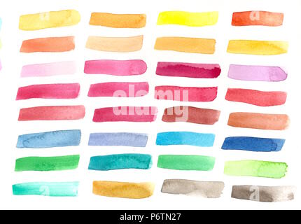 Acquerello i tratti di pennello Foto Stock