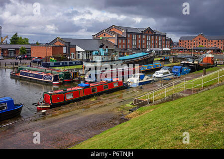 Bacino inferiore alla porta di Ellesemere boat museum in Merseyside Foto Stock