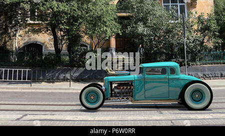 Hotrod. 3D render Foto Stock