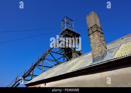 Stagno Geevor mine museum,Pendeen,West Penwith,Cornwall,l'Inghilterra,UK, Foto Stock