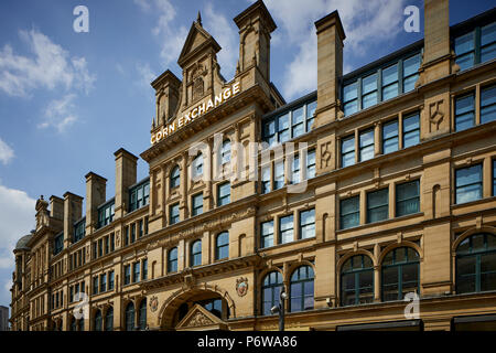 Il Grade ii Listed è un edificio Manchester Corn Exchange in Exchange Square. Foto Stock