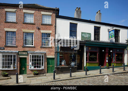 Pionieri di Rochdale Museum considerato come il luogo di nascita del moderno movimento cooperativo su Toad Lane, Greater Manchester Foto Stock