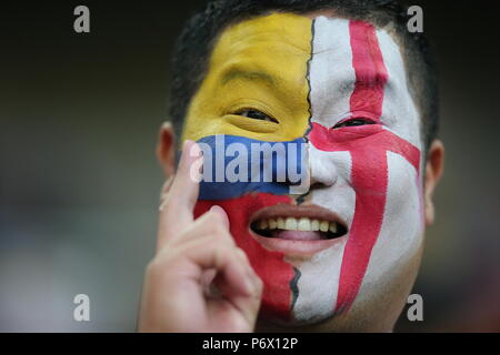 Mosca, Russo. 03 Luglio, 2018. 03.07.2018. Mosca, Russia: in azione durante il Round-16 Fifa World Cup Russia 2018 partita di calcio tra la Colombia vs Inghilterra in Spartak Stadium. Credit: Indipendente Agenzia fotografica/Alamy Live News Foto Stock