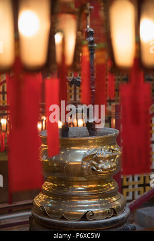 Tempio di Man Mo, Sheung Wan, Isola di Hong Kong, Hong Kong, Cina Foto Stock