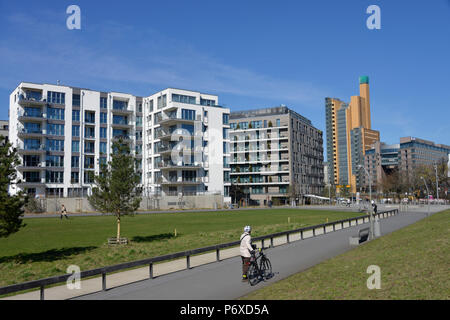 Neubauten, Parco am Gleisdreieck, il Tiergarten, nel quartiere Mitte di Berlino, Deutschland Foto Stock