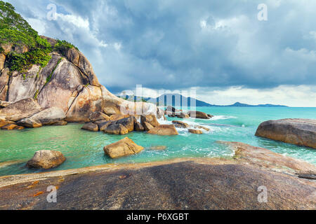 Hin Ta e Hin Yai rocce. Un famoso luogo dell'isola di Koh Samui in Thailandia. Foto Stock